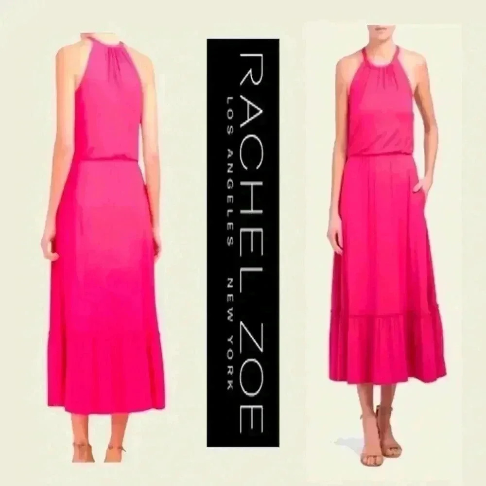 Rachel Zoe maxi dress. Coral red